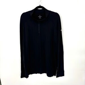 Fabletics Black Long Sleeve 1/4 Zip Athletic Top Mens Size L